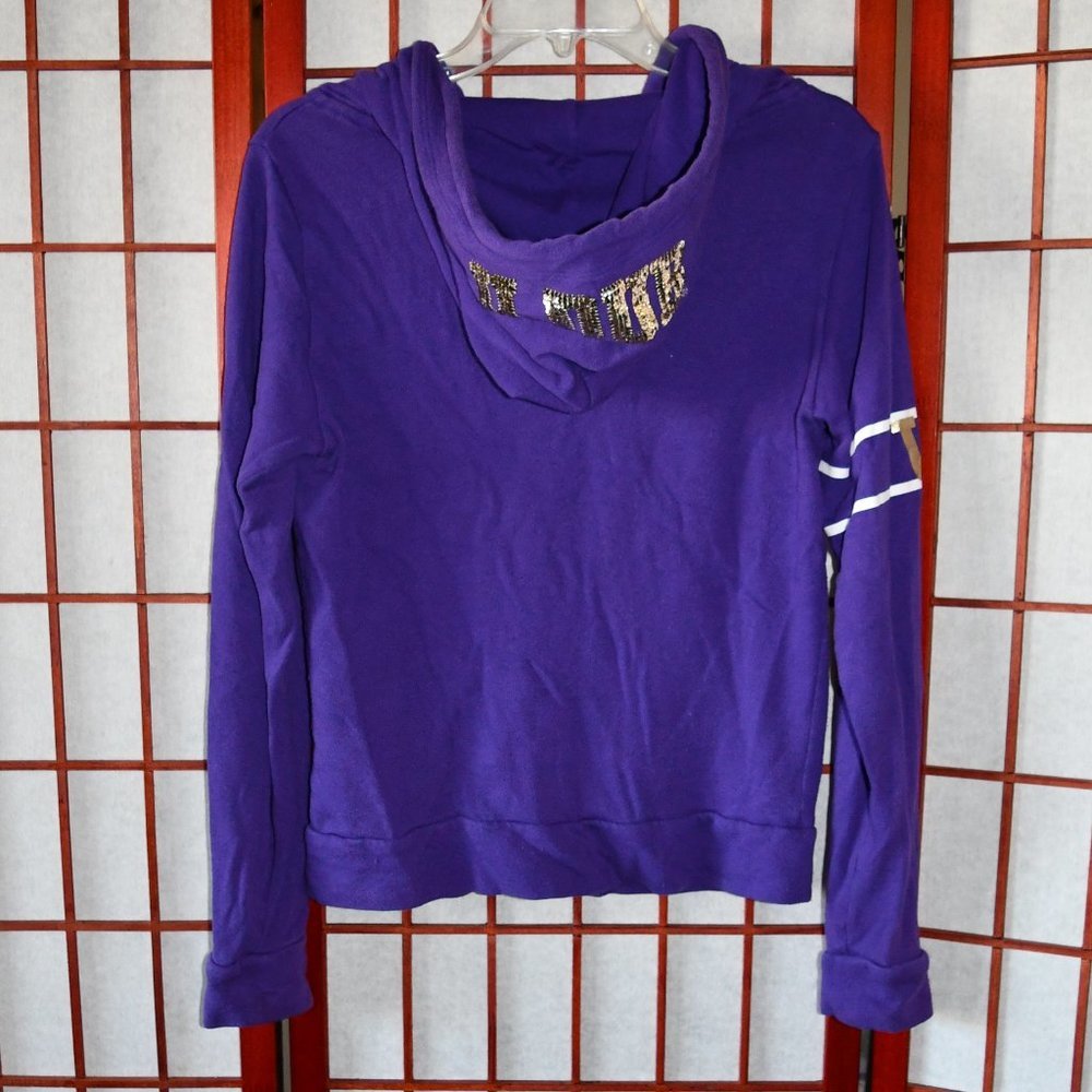 PINK Victoria's Secret Bling University Of Washington Full Zip Hoody - Picture 7 of 11